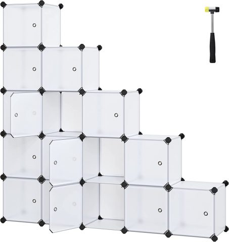 16 kubu DIY plauktu sistēma