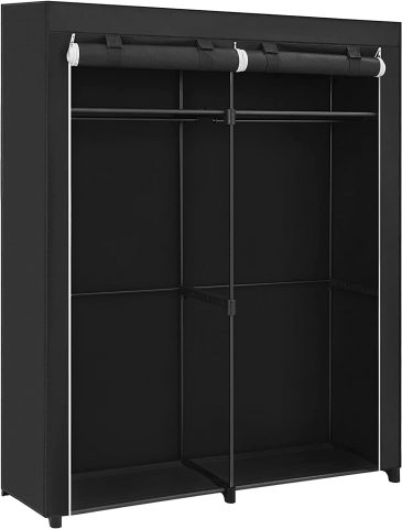 Auduma garderobe (melna)
