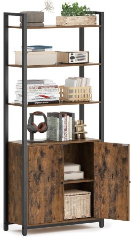 Kohleschrank 6 līmeņu plaukts ar regulējamiem plauktiem un durvīm 24 x 60 x 159.5