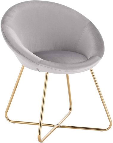VELORA – samta krēsls ar roku balstiem un ergonomisku atzveltni (pelēks)