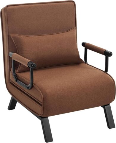 FLEXA COMFORT – 3-in-1 salokāms krēsls ar gulēšanas funkciju (brūns)