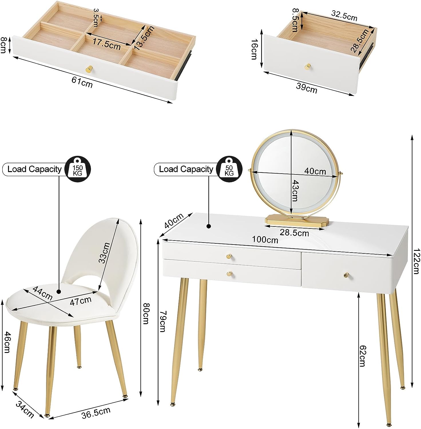 Schminktisch-mit-Beleuchtung-Frisiertisch-mit-3-Schubladen-MB6105ws-Creme-Gold-4
