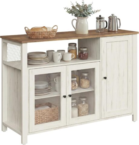 Blanca kumode ar stikla durvīm
