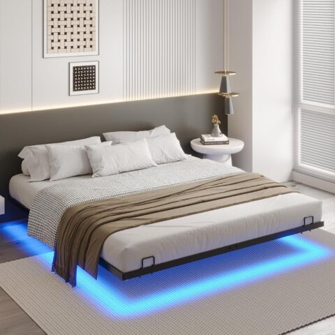 Peldošā gulta 180x200 cm ar RGB LED apgaismojumu