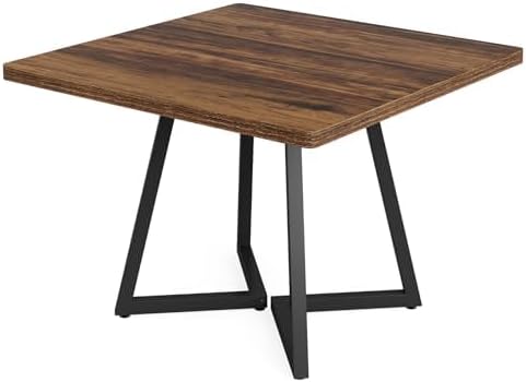 Mesa Industrial – kompakts ēdamgalds 80 × 80  Stilīgs industriālā dizaina galds, kas apvieno vintage koka virsmu ar izturīgu melna metāla rāmi. Ideāls risinājums mazākām telpām, virtuvei vai modernam dzīvoklim.